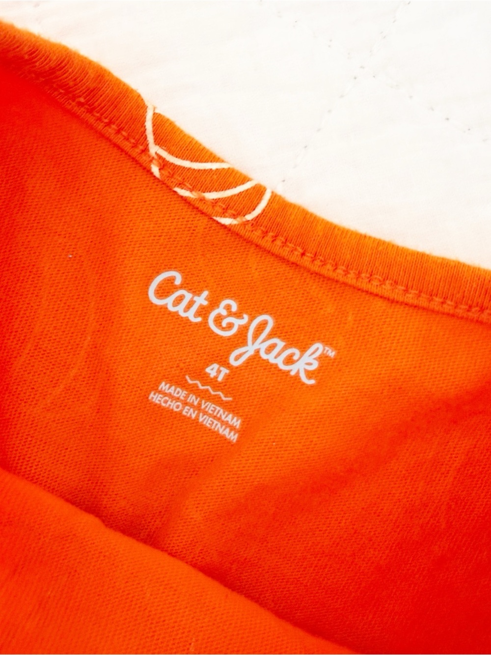 4T Cat & Jack Kids Orange Pumpkin Print Dress - Picture 2 of 3